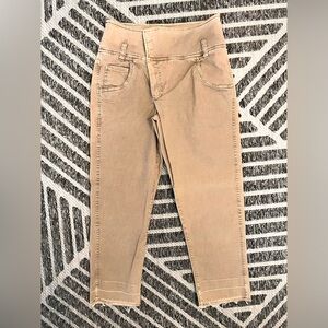 BRUNELLO CUCINELLI Sz 2 The Wrap Straight Jeans Raw Hem Khaki Denim Orig $1495